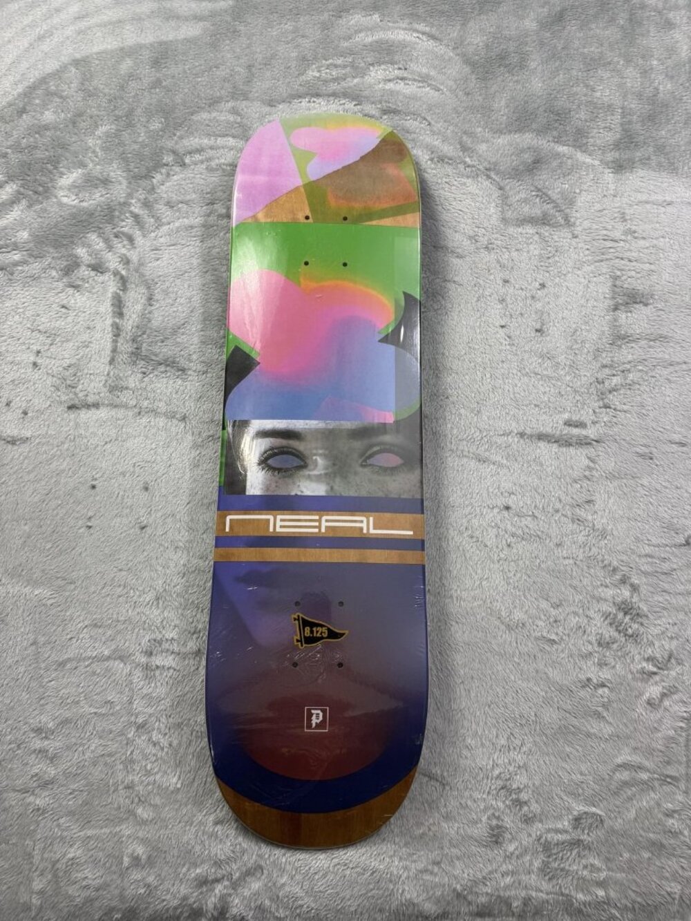 New Primitive Neal Eyes Skateboard Deck 8.125 Multi Color Photo Art Graphic